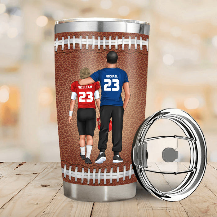 Football Player - Gift for Dad / Mom / Parents - Personalized Custom Tumbler