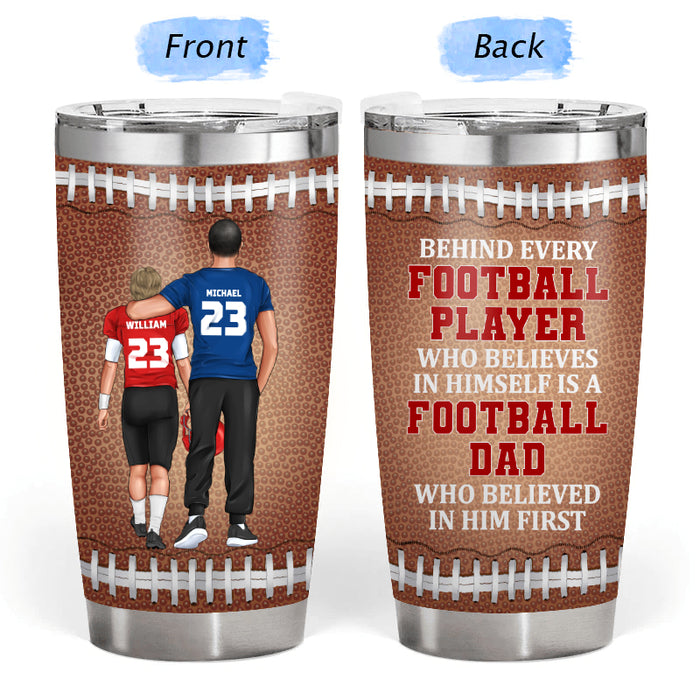 Football Player - Gift for Dad / Mom / Parents - Personalized Custom Tumbler