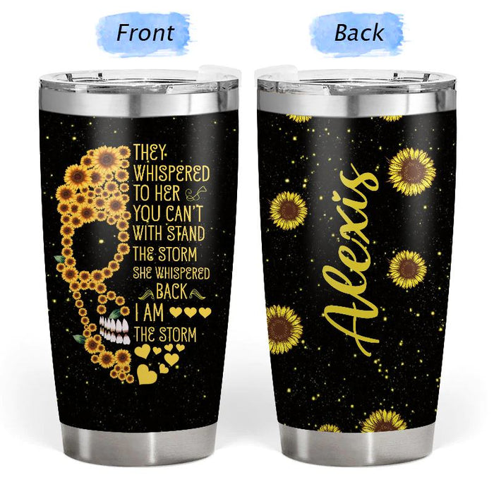I Am The Storm - Gift for yourself/friends - Personalized Skull Custom Tumbler