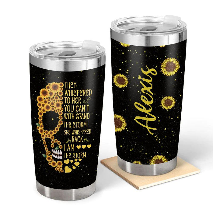 I Am The Storm - Gift for yourself/friends - Personalized Skull Custom Tumbler