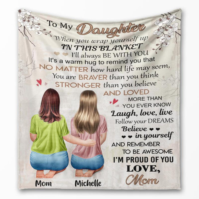 It's a warm hug to remind you that  – Gift for son/daughter – Personalized fleece/sherpa blanket