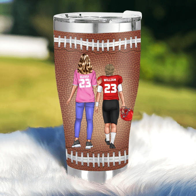 Football Player - Gift for Mom / Dad / Parents - Personalized Custom Tumbler