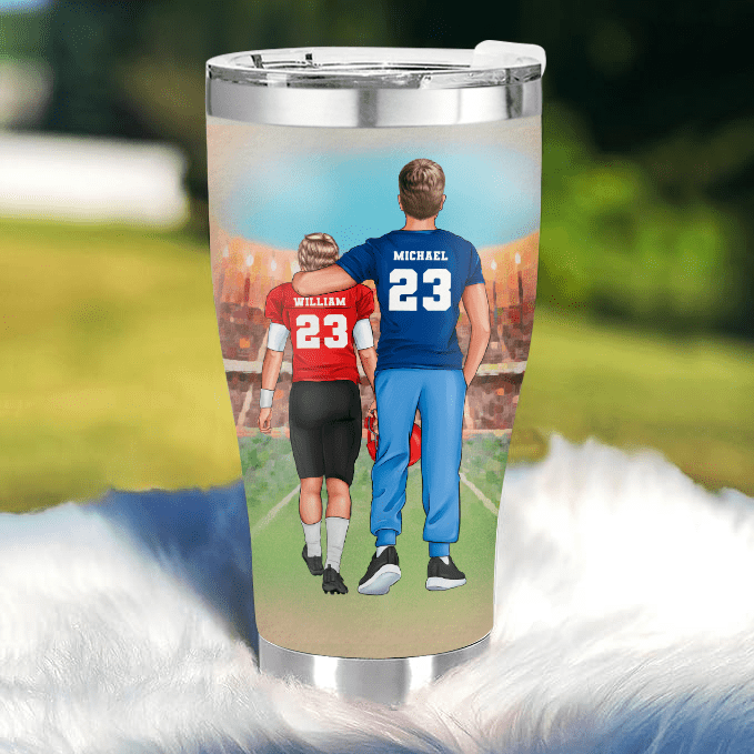 Football Dad - Gift for Dad / Mom / Parents - Personalized Custom Tumbler