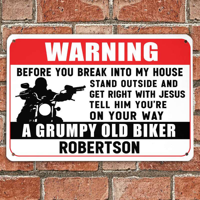 Before You Break - Gift for a Biker  - Personalized Custom Metal Sign