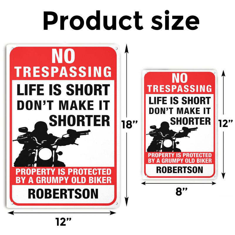Life Is Short - Gift for a Biker - Personalized Custom Metal Sign