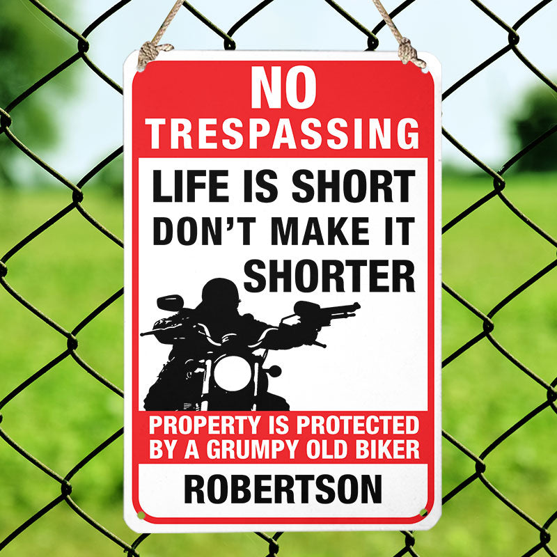 Life Is Short - Gift for a Biker - Personalized Custom Metal Sign