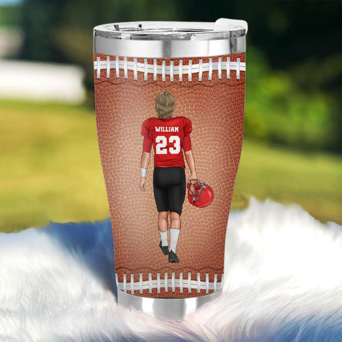 Football Life Lessons - Gift for Football Player - Personalized Custom Tumbler