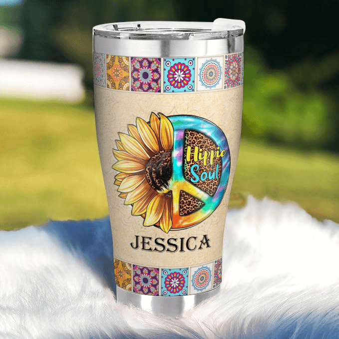 Lost In Your Rock And Roll - Gift for yourself/friends - Personalized Hippie Custom Tumbler