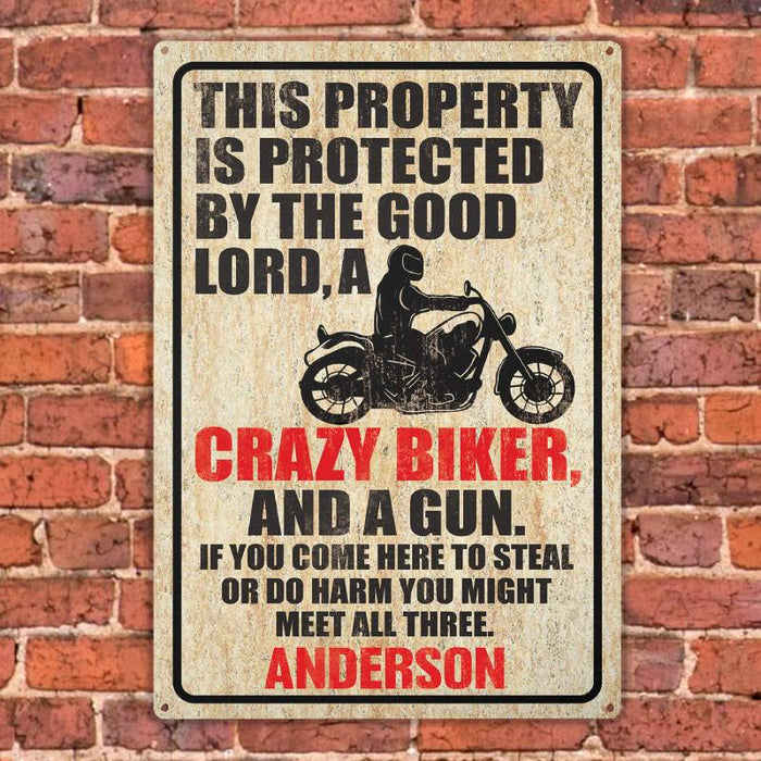If You Come Here To Steal - Gift for a Biker  - Personalized Custom Metal Sign