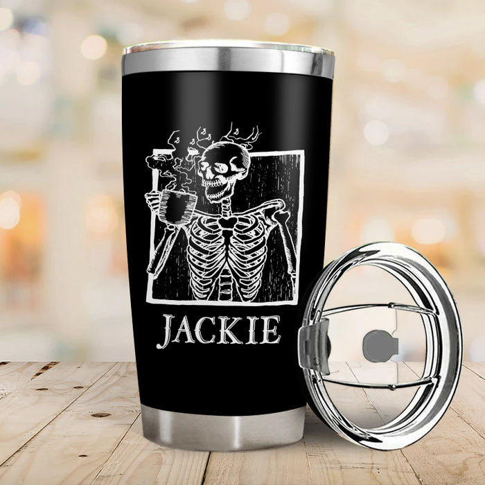 Touch my coffee - Gift for yourself/friends - Personalised Skull Custom Tumbler