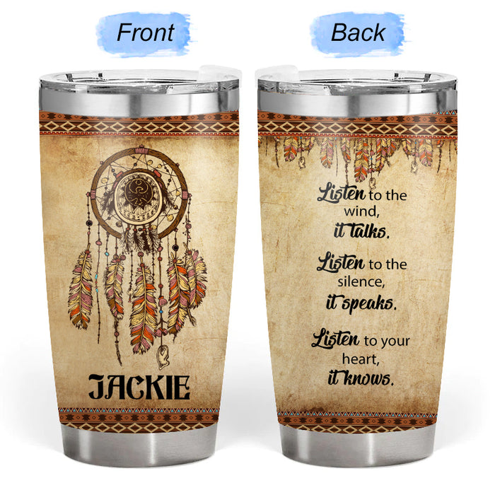 Silence speaks - Gift for yourself/friends - Personalised Native Custom Tumbler