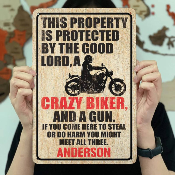 If You Come Here To Steal - Gift for a Biker  - Personalized Custom Metal Sign