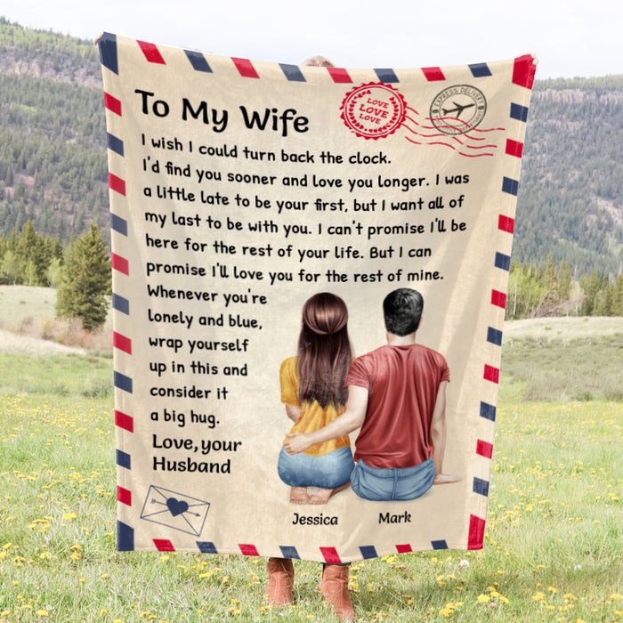 I want all of my last to be with you - Gift for Wife - Personalized fleece/sherpa blanket