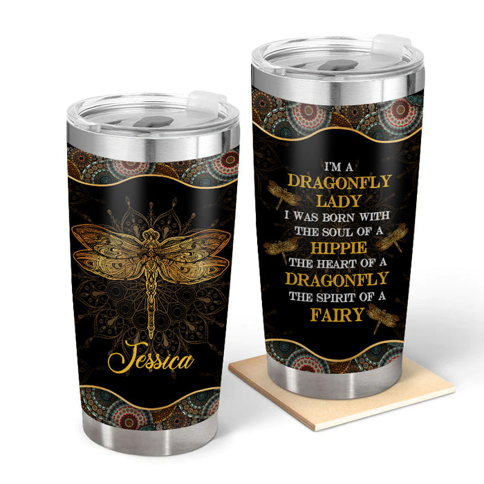 I was born with the soul of a hippie - Gift for yourself/friends - Personalized Hippie Custom Tumbler