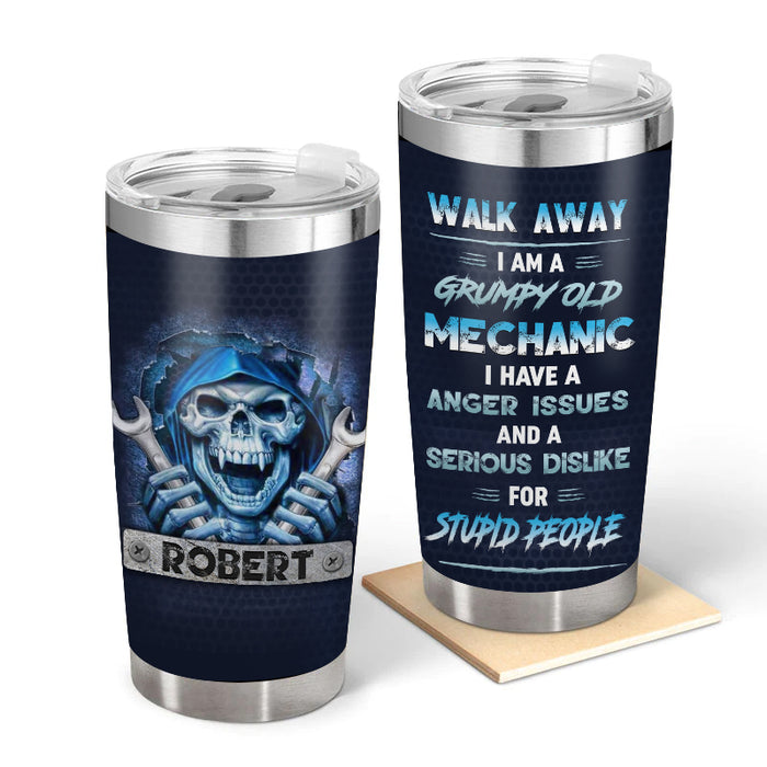 A Grumpy Old Mechanic - Gift for a Mechanic - Personalized Custom Tumbler
