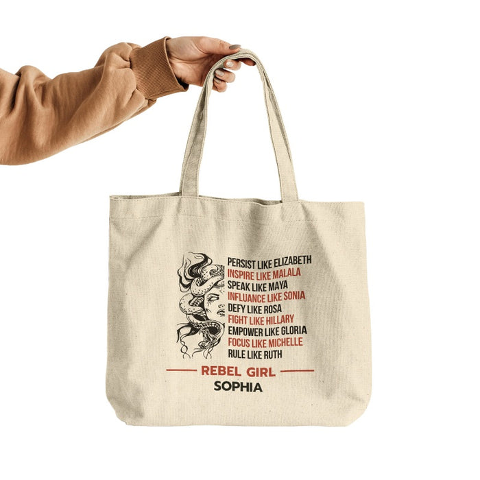 Personalized Tote Bag Gift For Women — Rebel Girl