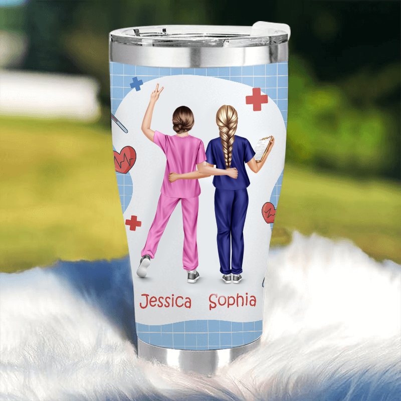 I Don't Punch People At Work  - Gift for Nurses  - Personalized Custom Tumbler