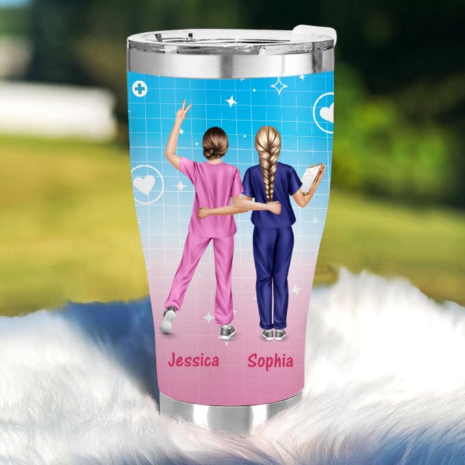 Work Made Us Colleagues  - Gift for Nurses  - Personalized Custom Tumbler