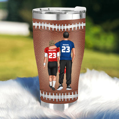 Football Player - Gift for Dad / Mom / Parents - Personalized Custom Tumbler