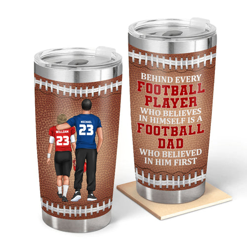 Football Player - Gift for Dad / Mom / Parents - Personalized Custom Tumbler