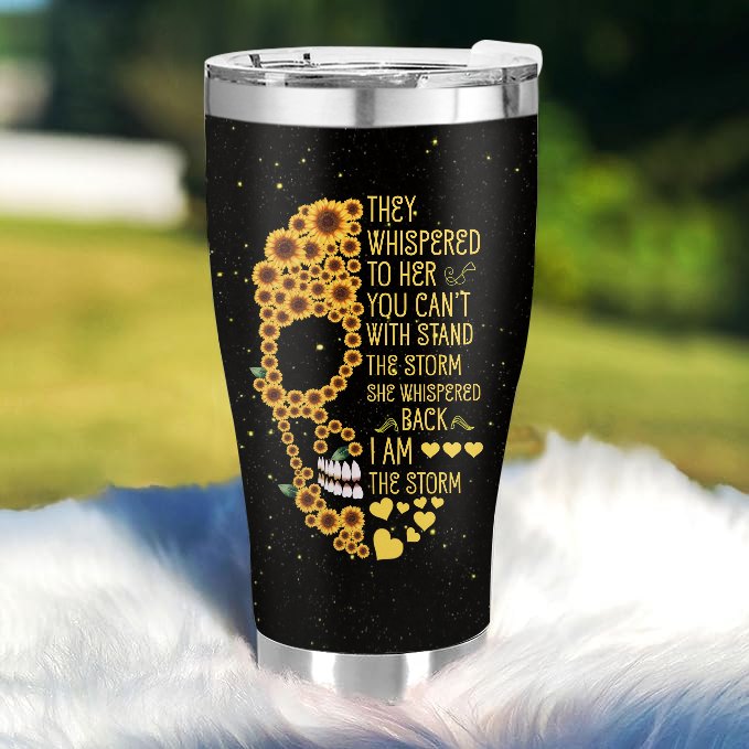 I Am The Storm - Gift for yourself/friends - Personalized Skull Custom Tumbler