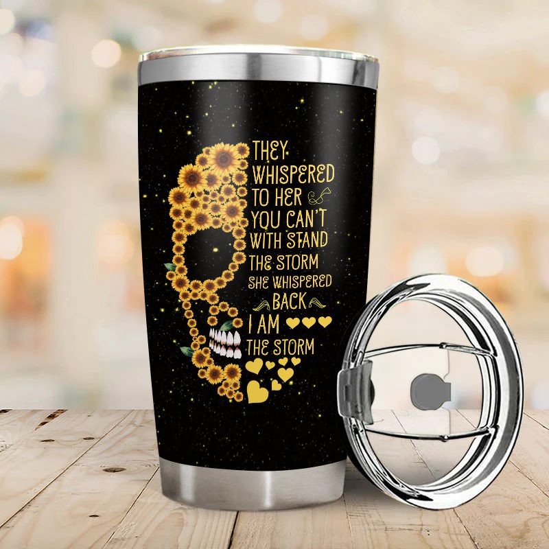 I Am The Storm - Gift for yourself/friends - Personalized Skull Custom Tumbler