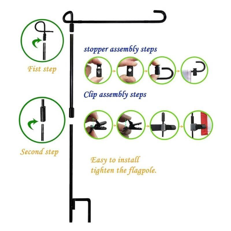 Garden flag holder/stand (without flag), 38″ x 45″ - Galaxate