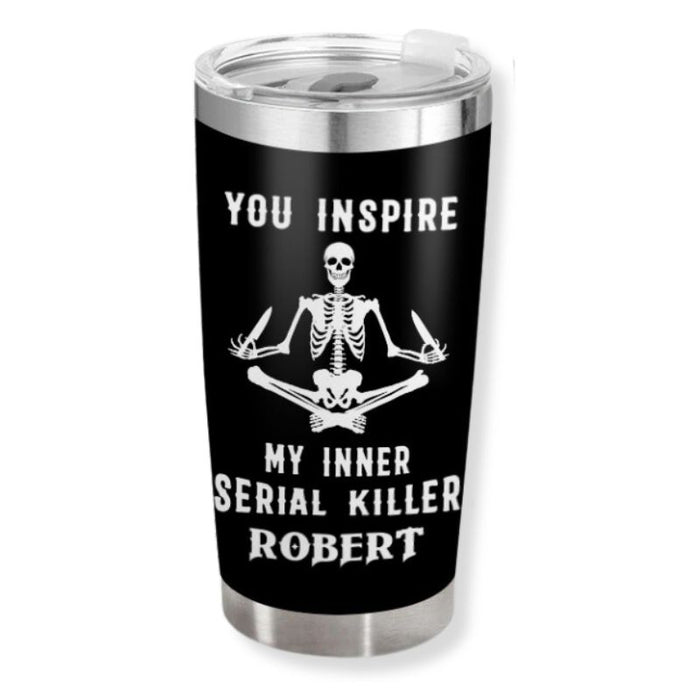 My inner serial killer - Gift for yourself/friends - Personalised Skull Custom Tumbler