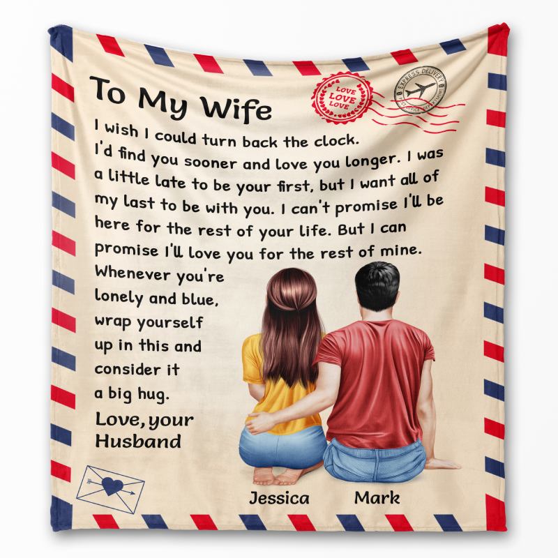 I want all of my last to be with you - Gift for Wife - Personalized fleece/sherpa blanket