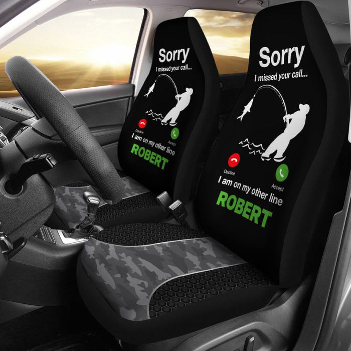 Personalized Car Seat Covers - I Missed Your Call (2pcs, universal fit)