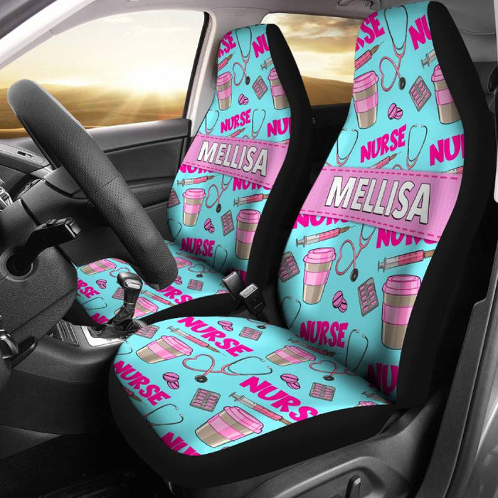 Personalized Car Seat Covers - I Am A Nurse (2pcs, universal fit)