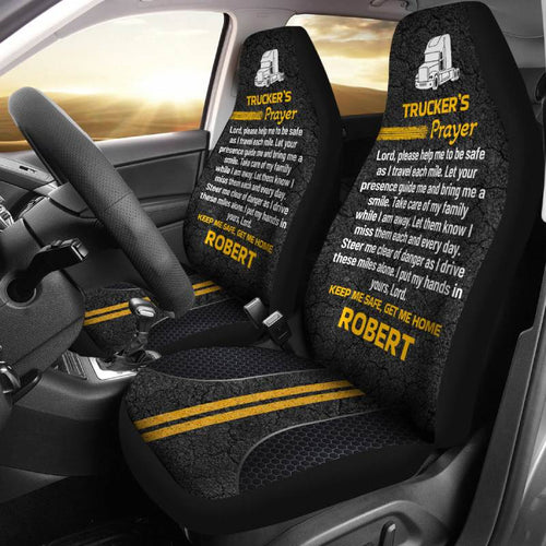 Personalized Car Seat Covers - Trucker's Prayer (2pcs, universal fit)