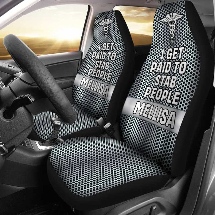 Personalized Car Seat Covers - I Get Paid (2pcs, universal fit)