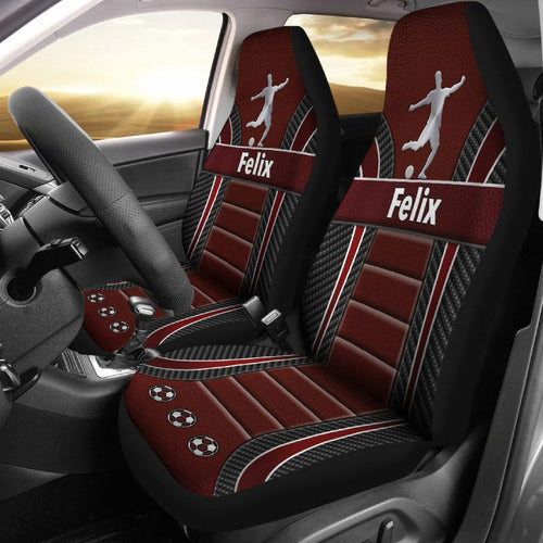 Personalized Car Seat Covers - Football (2pcs, universal fit)