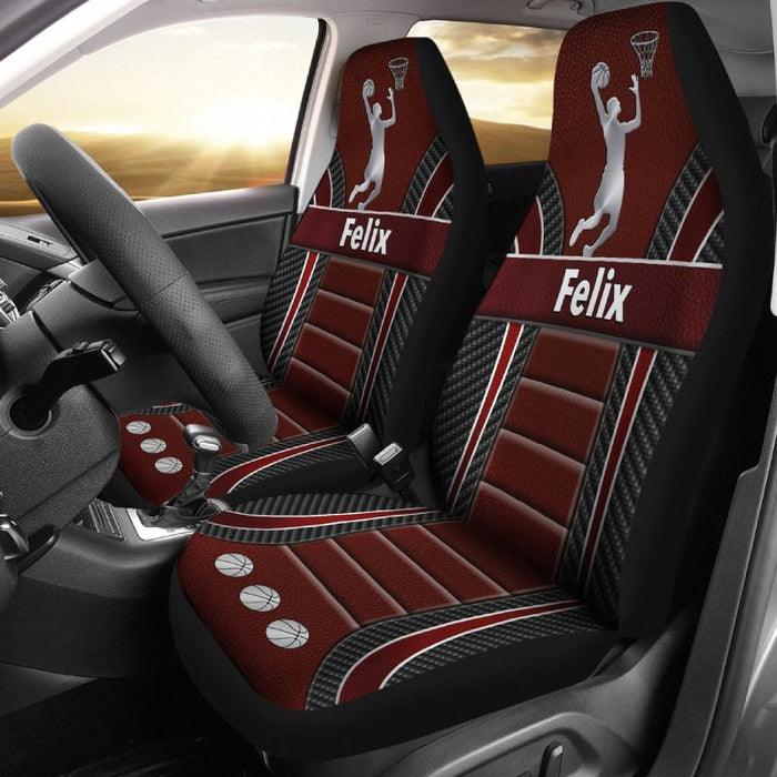 Personalized Car Seat Covers - Basketball (2pcs, universal fit)