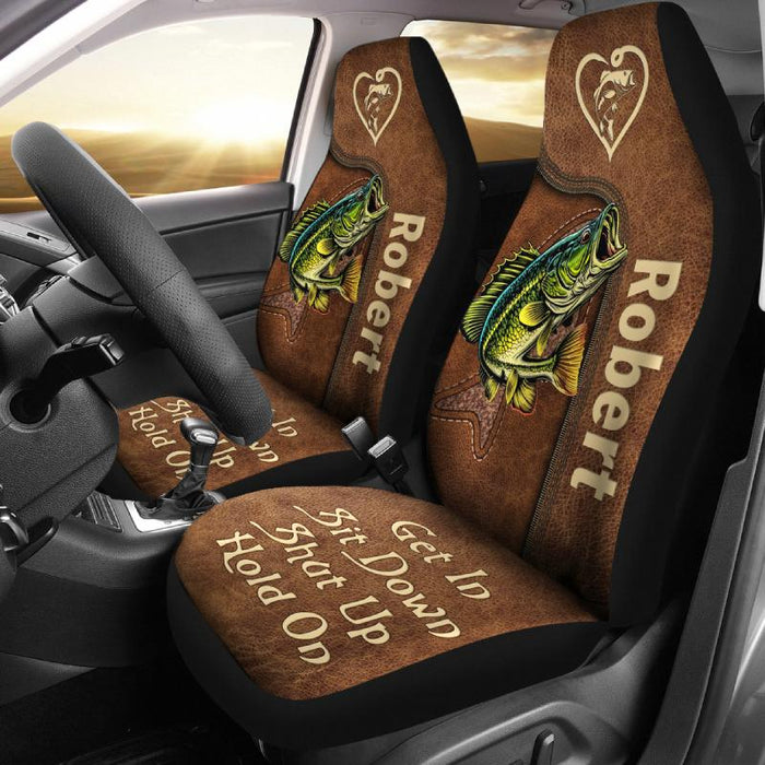 Personalized Car Seat Covers - Fishing (2pcs, universal fit)