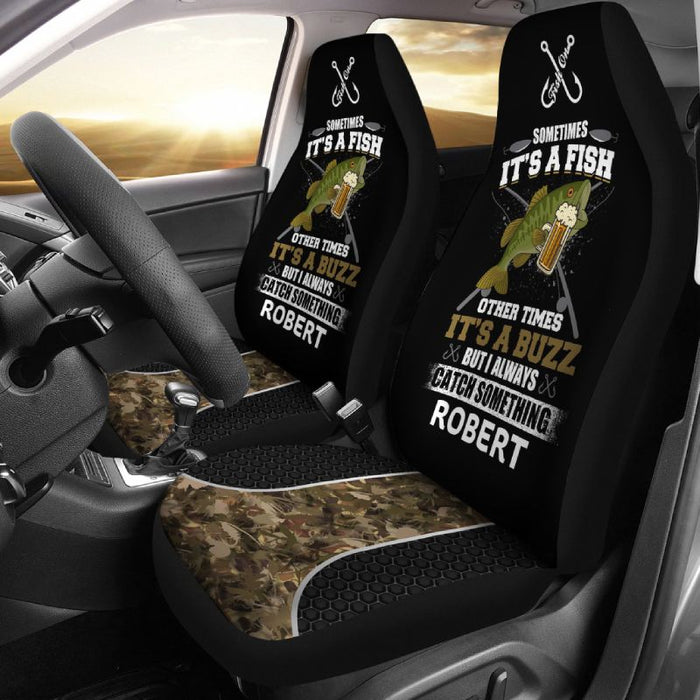 Personalized Car Seat Covers - It's a Fish (2pcs, universal fit)