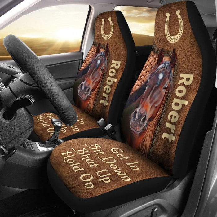 Personalized Car Seat Covers - Horse (2pcs, universal fit)