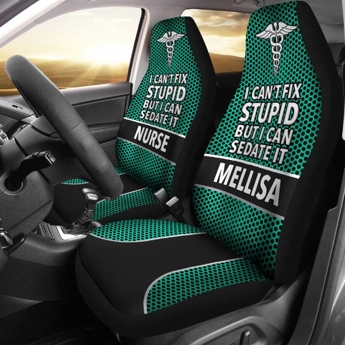 Personalized Car Seat Covers - I Can Sedate It (2pcs, universal fit)