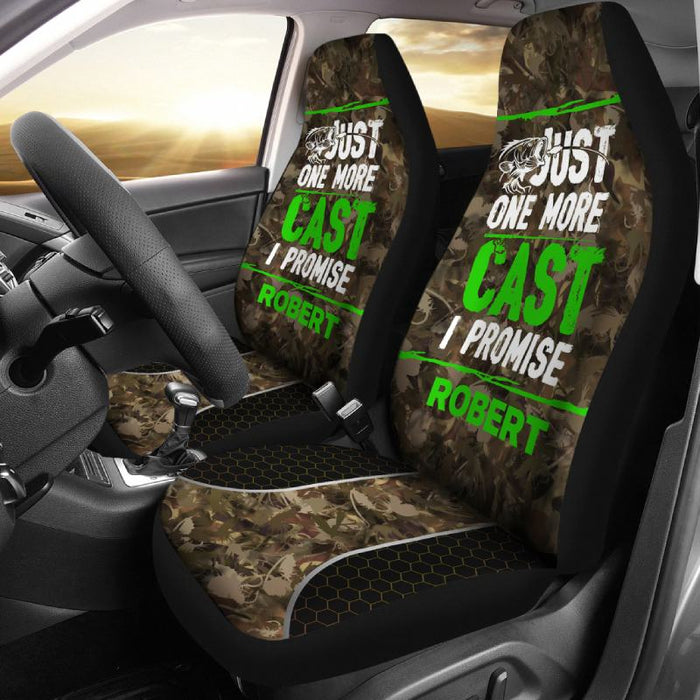 Personalized Car Seat Covers - One More Cast (2pcs, universal fit)