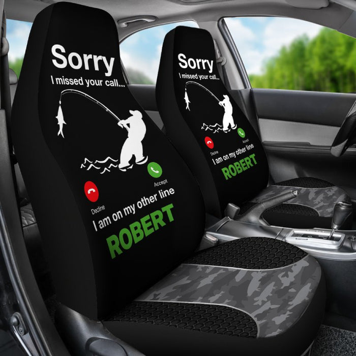 Personalized Car Seat Covers - I Missed Your Call (2pcs, universal fit)