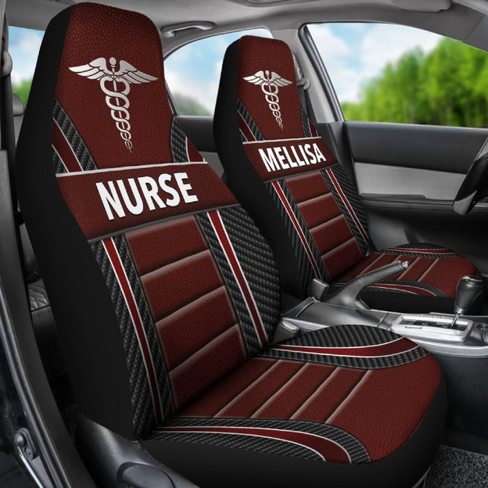 Personalized Car Seat Covers - Nurse (2pcs, universal fit)