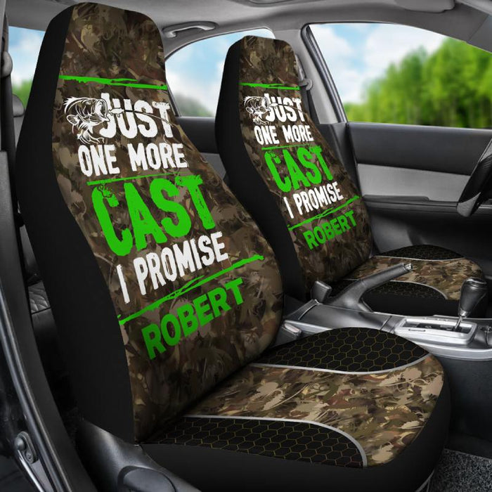 Personalized Car Seat Covers - One More Cast (2pcs, universal fit)