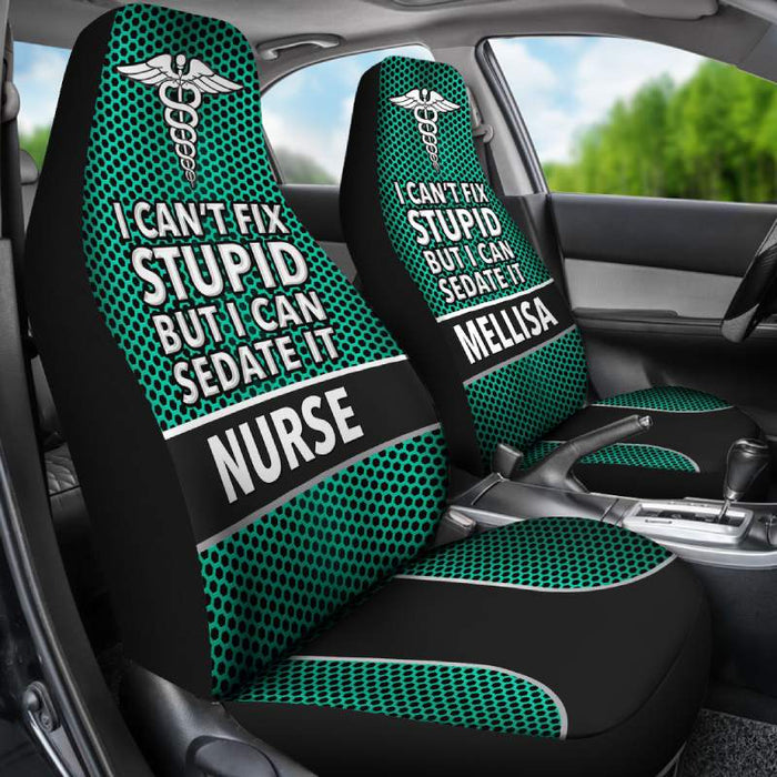 Personalized Car Seat Covers - I Can Sedate It (2pcs, universal fit)