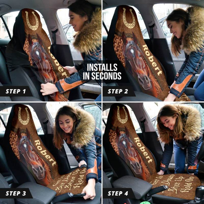 Personalized Car Seat Covers - Horse (2pcs, universal fit)