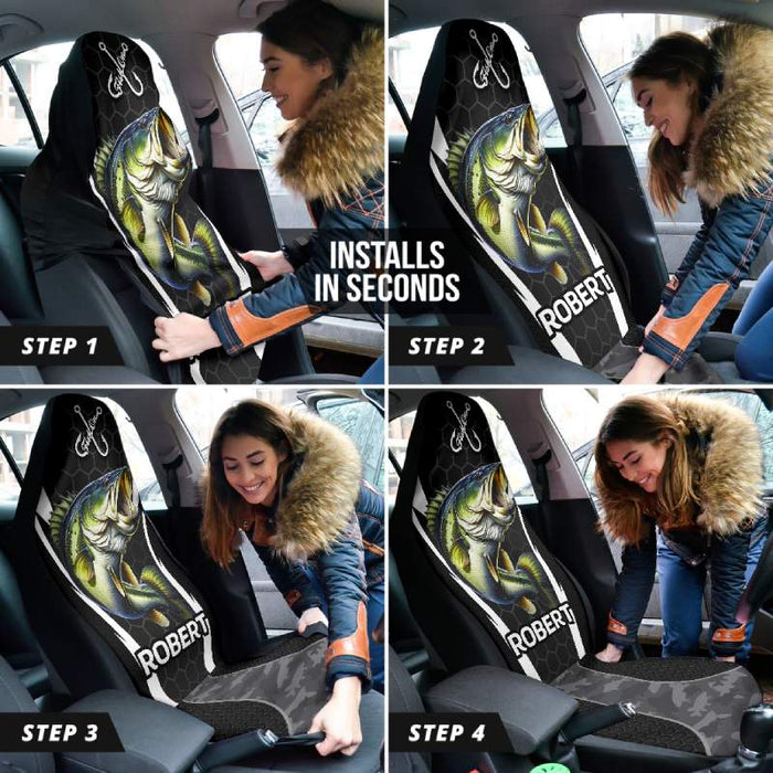 Personalized Car Seat Covers - Fish (2pcs, universal fit)