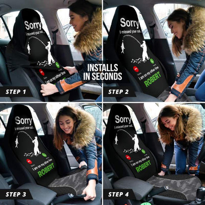 Personalized Car Seat Covers - I Missed Your Call (2pcs, universal fit)