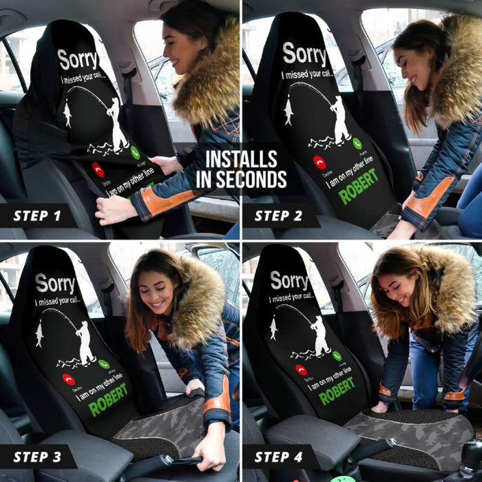 Personalized Car Seat Covers - I Missed Your Call (2pcs, universal fit)