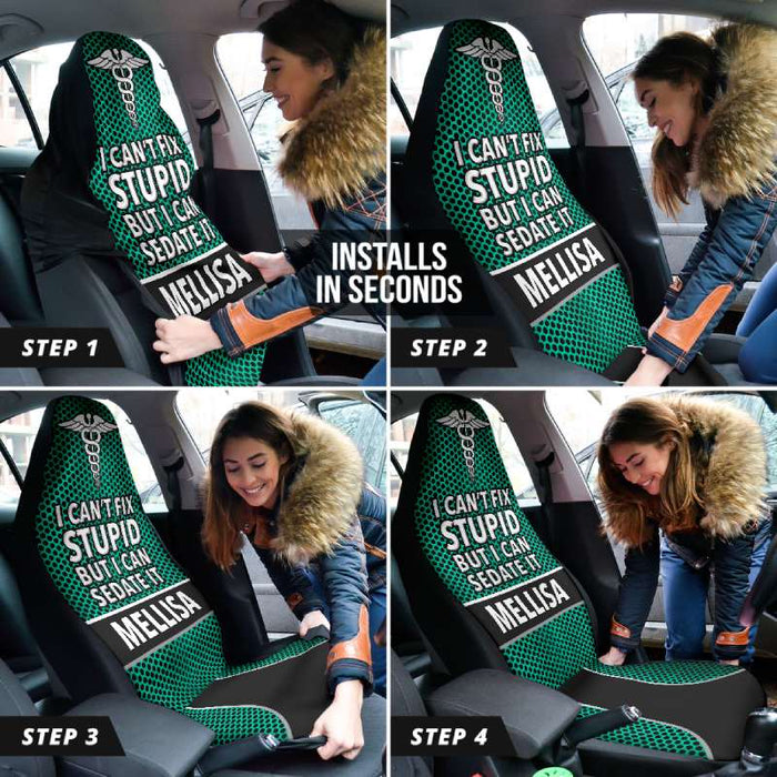 Personalized Car Seat Covers - I Can Sedate It (2pcs, universal fit)