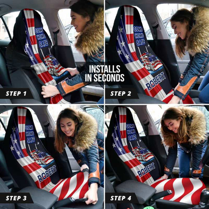 Personalized Car Seat Covers - Come Home Safe (2pcs, universal fit)